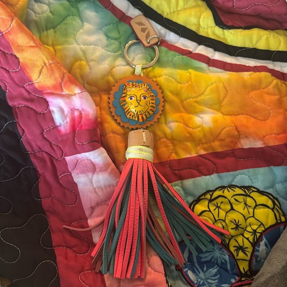 Consuela leather key fob/bag charm